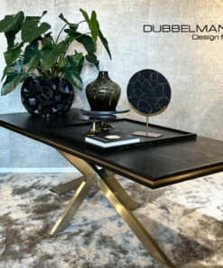 eettafel-tafel-zwart-eiken-black-oak-Duran-champagne-goud-luxury-erickusterstijl