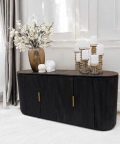 dressoir-wandmeubel-kast-mango-hout-zwart-goud-ribbel-hotelchic-hotel-chic